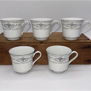 Vintage‎ Diane by Wade Japan Fine Porcelain China Coffee Tea Cups Set Of 5